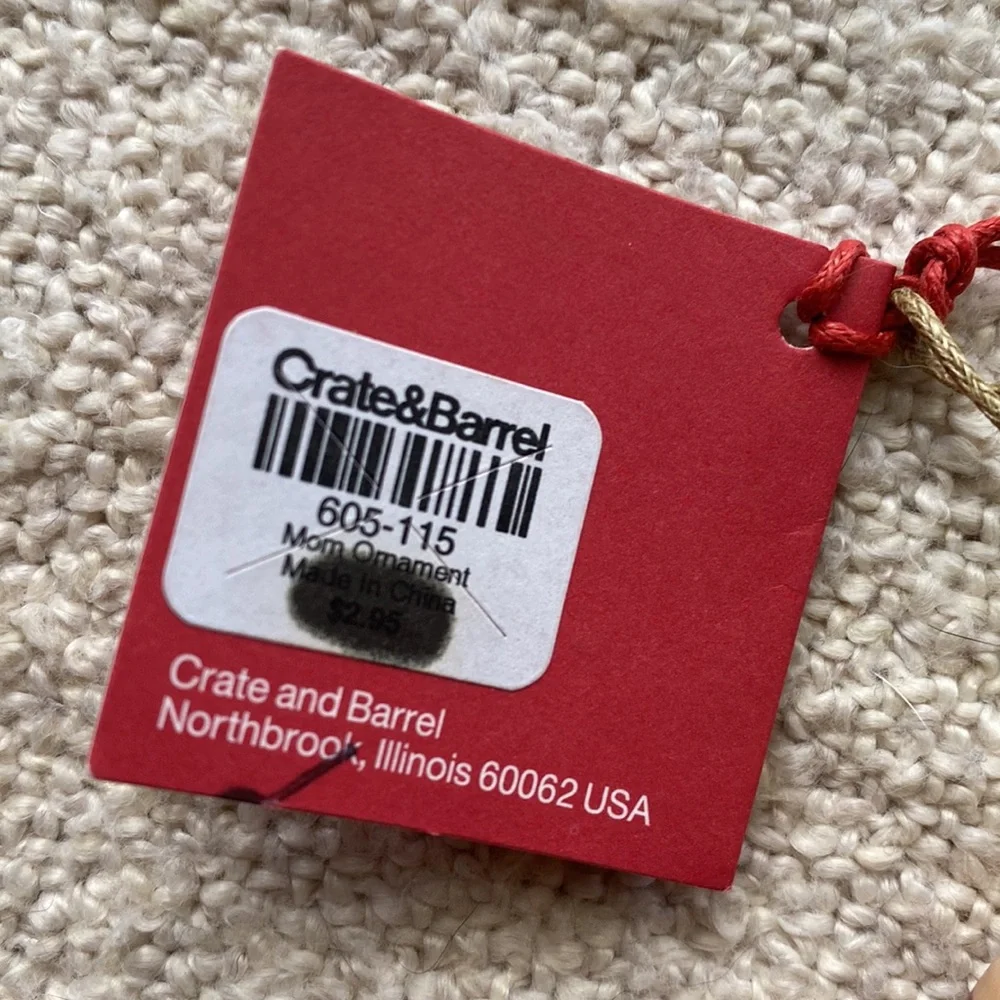 Crate&Barrel Studiopatro 2013 Christmas Ornaments Wooden Family